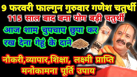 9 फरवरी गुरुवार चतुर्थी के दिन करिए गेहूं के दाने से उपाय दूर होंगे सारे संकट | pradeep Mishra ji