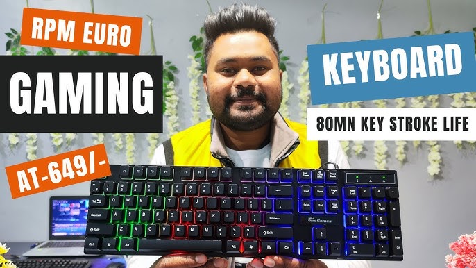 RPM Euro Games Gaming Keyboard and Mouse Combo, 104 Keys with RGB Backlit  - Keyboard, Laser Carved Keycaps, Adjustable DPI Upto 3200, 7 Color RGB  - Mouse