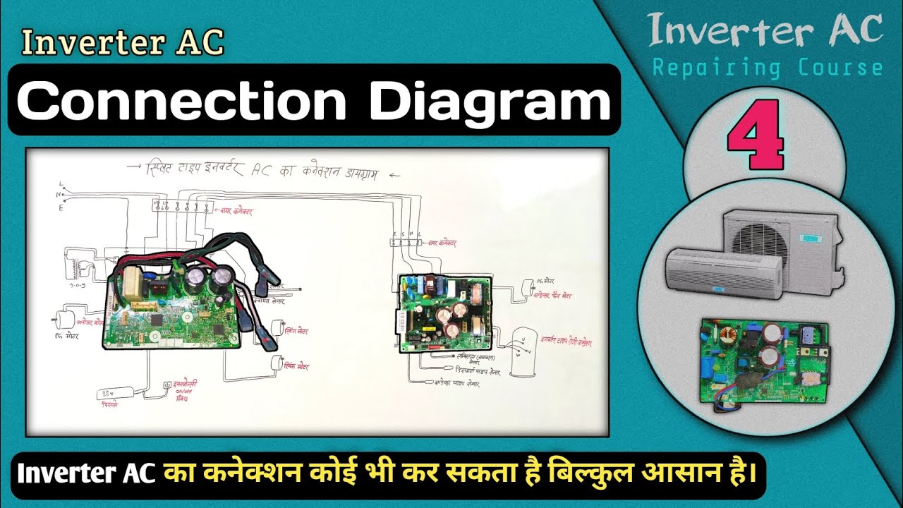 inverter ac connection diagram inverter type split ac ka connection