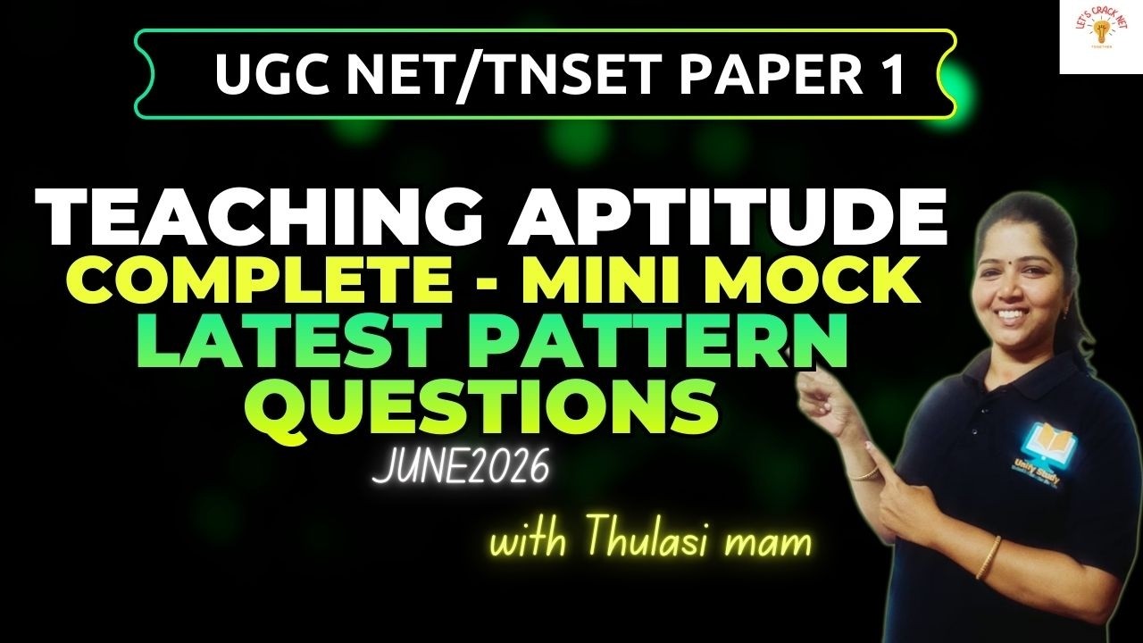 UGC NET Paper 1 Teaching Aptitude | Mini Mock Test | Latest Pattern ...
