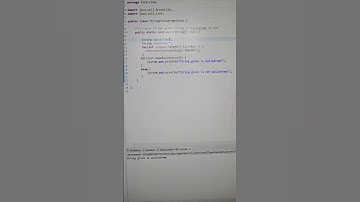 Find if given string is palindrome or not#java#coding