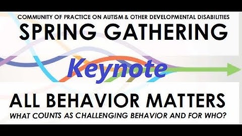 CoP ASD/DD All Behavior Matters: What