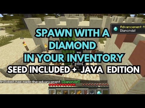 Spawn with Diamond in Inventory Seed | Obtain Diamond 0 Seconds World ...