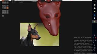 Digital sculpting sculptris tutorial Alpha 6   DOBERMAN 2