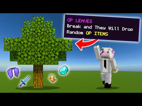 Minecraft, But Leaves Drop OP Items!