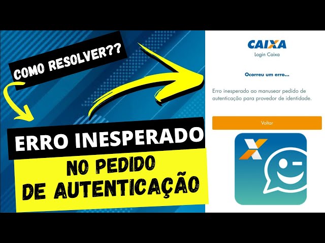 Não foi possível enviar a solicitação de autenticação ao provedor