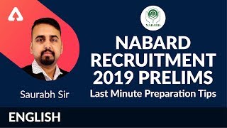 NABARD Recruitment 2019 Prelims | Last Minute Preparation Tips