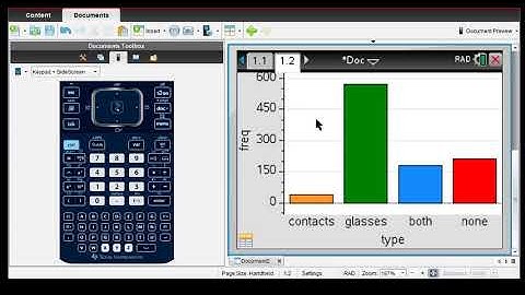 Use the TI-Nspire to Create a Bar Graph and Pie Chart