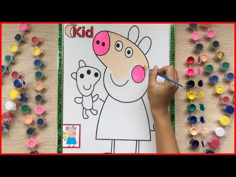Video Đồ chơi TÔ MÀU NƯỚC HEO PEPPA PIG VÀ GẤU BÔNG -... - youtube