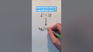 Exponential Form to Logarithmic Form #Shorts #algebra #math #maths #mathematics #lesson #howto