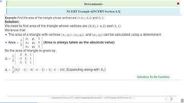 Determinants NCERT Section 4.3 4.4 Part 3 #SATHEE_ENGG #swayamprabha #engineeringexams