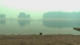 Ash falling from the sky demonstrates how poor the air quality is because of wildfires