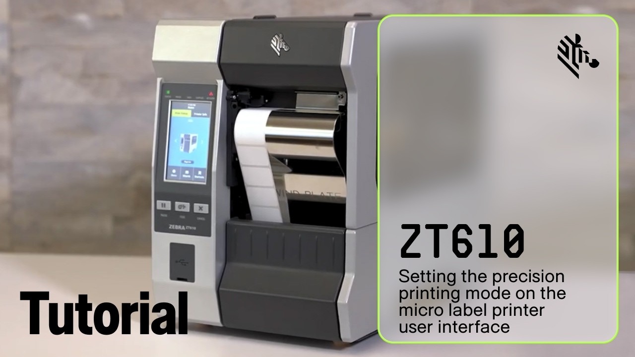 Setting the Precision Printing Mode on the ZT610 600 dpi Micro Label Printer User Interface | Zebra