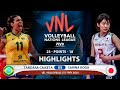 Semi - Final - Brazil vs Japan | Highlights | Tandara Caixeta vs Sarina Koga | VNL 2021 (HD)