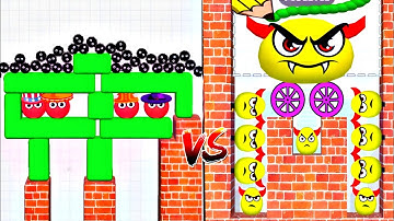 DRAW TO SMASH 🆚 HIDE BALL 👄🎈🏹🤬 All Hard Max Level iOS ASMR Gameplay 🔥🎮