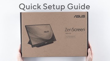 Quick Setup Guide- ZenScreen MB165B & MB166B Portable Monitors