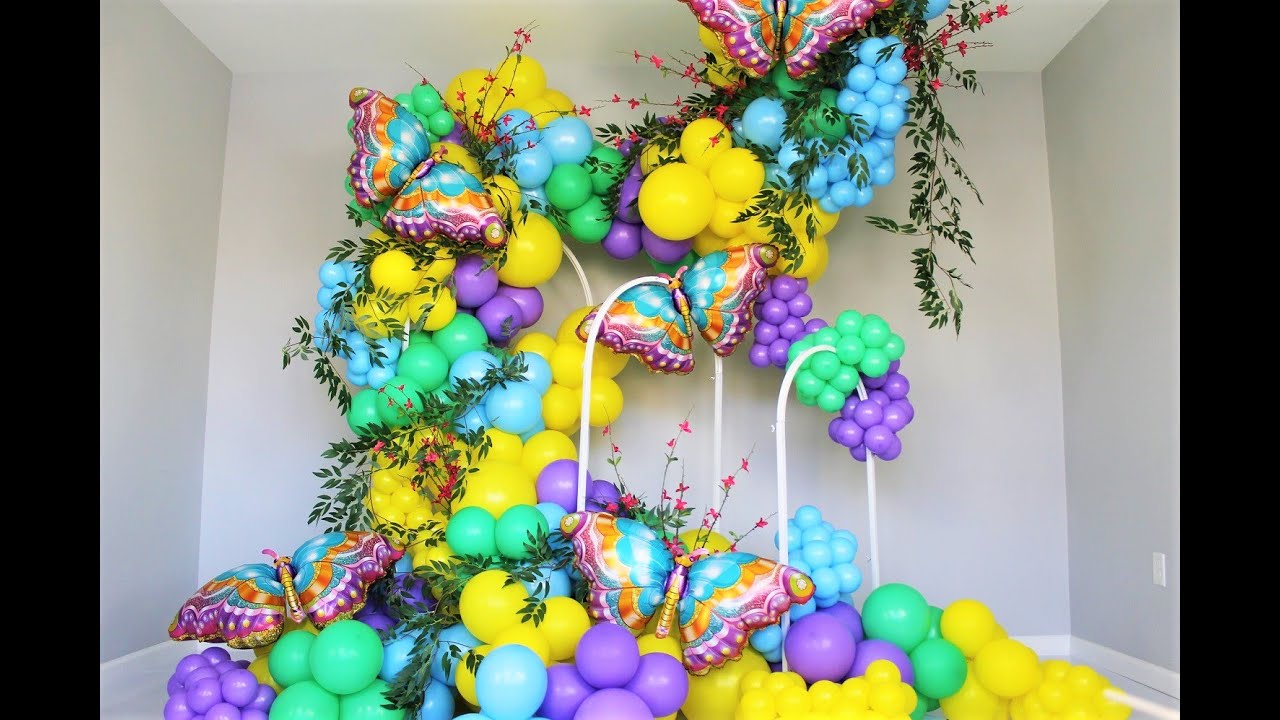 How To Balloon Garland Tutorial DIY - YouTube