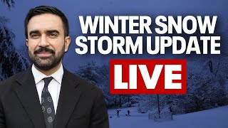 Live: Mamdani gives NYC snow update amid blizzard warning