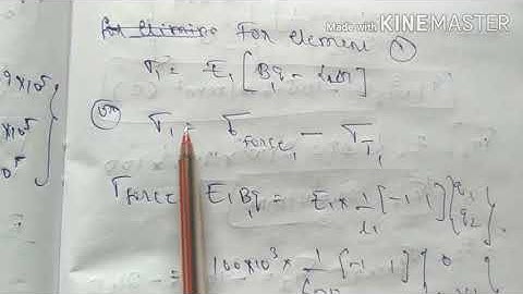 Fea Module - 2 ,1D bar element lecture video -21