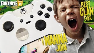 I Made This Kid Join My FAKE CONTROLLER CLAN then TROLLED HIM on FORTNITE (Funny Fortnite Trolling)