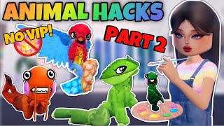 Dress To Impress *ANIMAL HACKS* PART 2