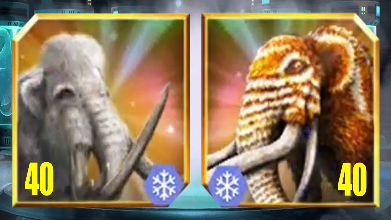WOOLLY MAMMOTH Vs MASTODON - Jurassic World The Game
