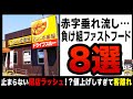 【ゆっくり解説】怒涛の閉店ラッシュで壊滅間際!?値上げを重ねて客離れが止まらないファストフード8選!