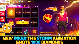 New Inker The Storm Animation emote 9 diamonds 💎 spin trick 👌|FREEFIRE | Garena freefire #dgz #dora