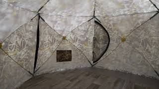 Палатка СТЭК ЧУМ 2 (трехслойная, камуфляж/камыш с навесом)