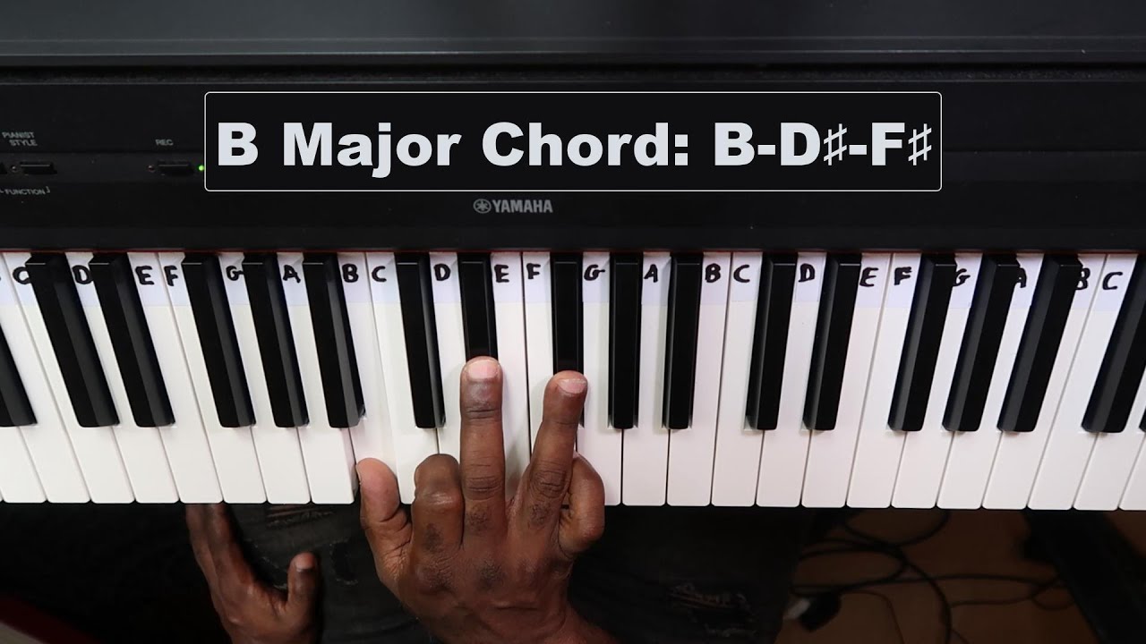 How to Play the B Major Chord on Piano - YouTube