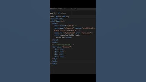 Create a bouncing Balls loading Animation using Html & Css #coding #shorts #shortvideo