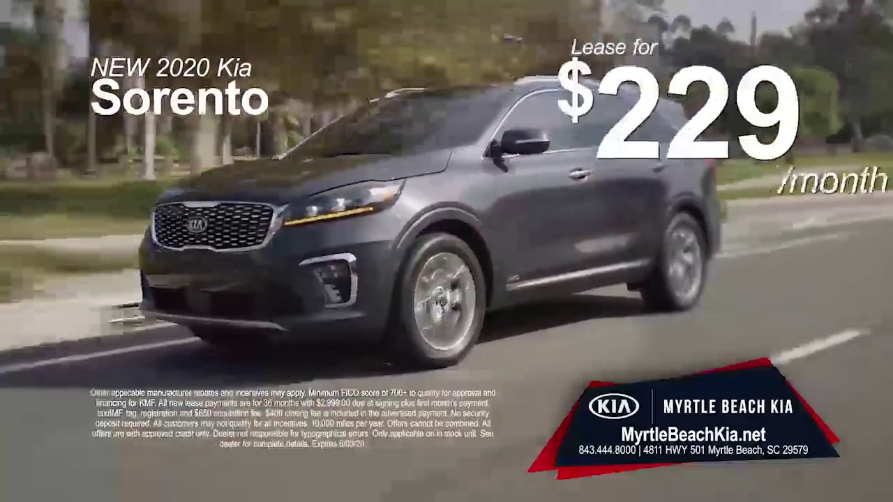 2020 Kia Sorento at Myrtle Beach Kia July Leases YouTube