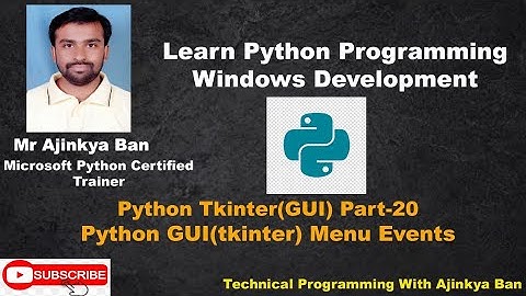 Python tkinter menu Event Part 20