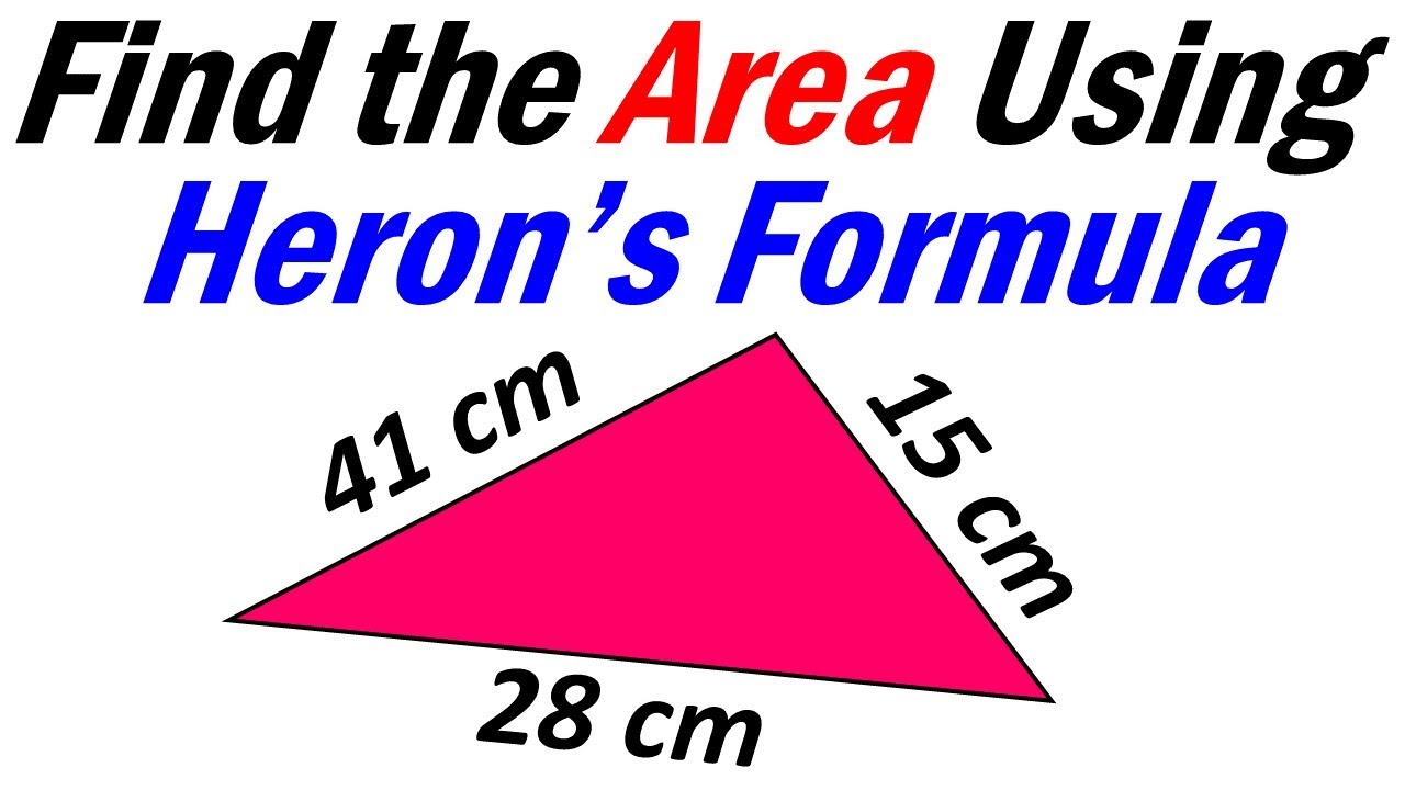Triangle Area Heron's Formula Calculator at Michiko Durbin blog