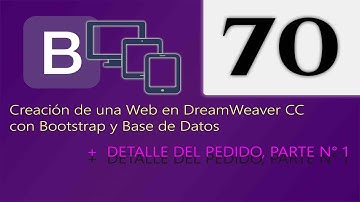Cap 70 - Creación de una web en DreamWeaver CC con Bootstrap y Base de Datos