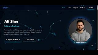 Modern Portfolio Website | React.js + Three.js + Tailwind CSS