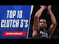 🎯 Kevin Durant's Top 10 Career CLUTCH 3's! ♨