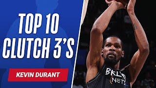 🎯 Kevin Durant's Top 10 Career CLUTCH 3's! ♨