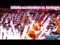 infinite accelerators vs. hardcore mode (Tower Defense Simulator)