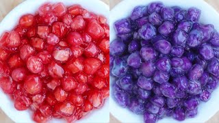 Water Chestnut Rubies (Naab Vaam Topping): Beetroot and Ube colors Wealth