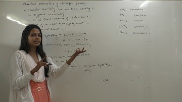 "CHEMICAL PROPERTIES  P BLOCK ELEMENTS"  (NITROGEN FAMILY)