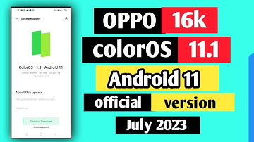 Oppo A16k ColorOs 11.1 Android 11 New Update / Oppo A16k / Official version / July 2023