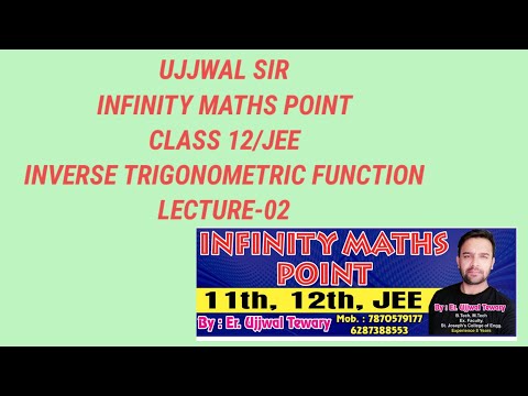 Inverse trigonometric function | Lecture 02| Domain | Range | class11/12 | IIT JEE