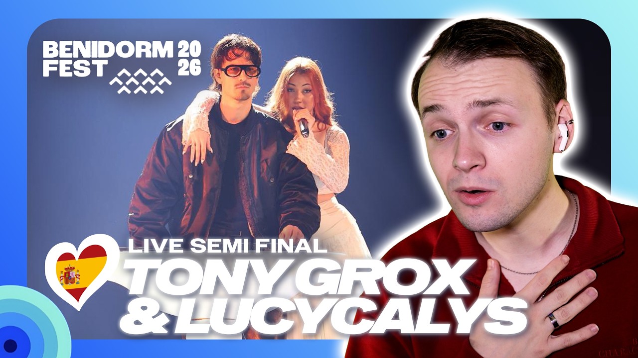 TONY GROX & LUCYCALYS с T AMARÉ 🇪🇸 Benidorm Fest 2026 | Реакция на выступление в прямом эфире, по...