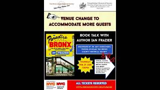 Paradise Bronx Book Talk by Ian Frazier