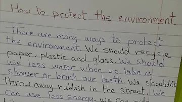 برجراف عن حماية البيئة برجراف How To Protect The Environment 
