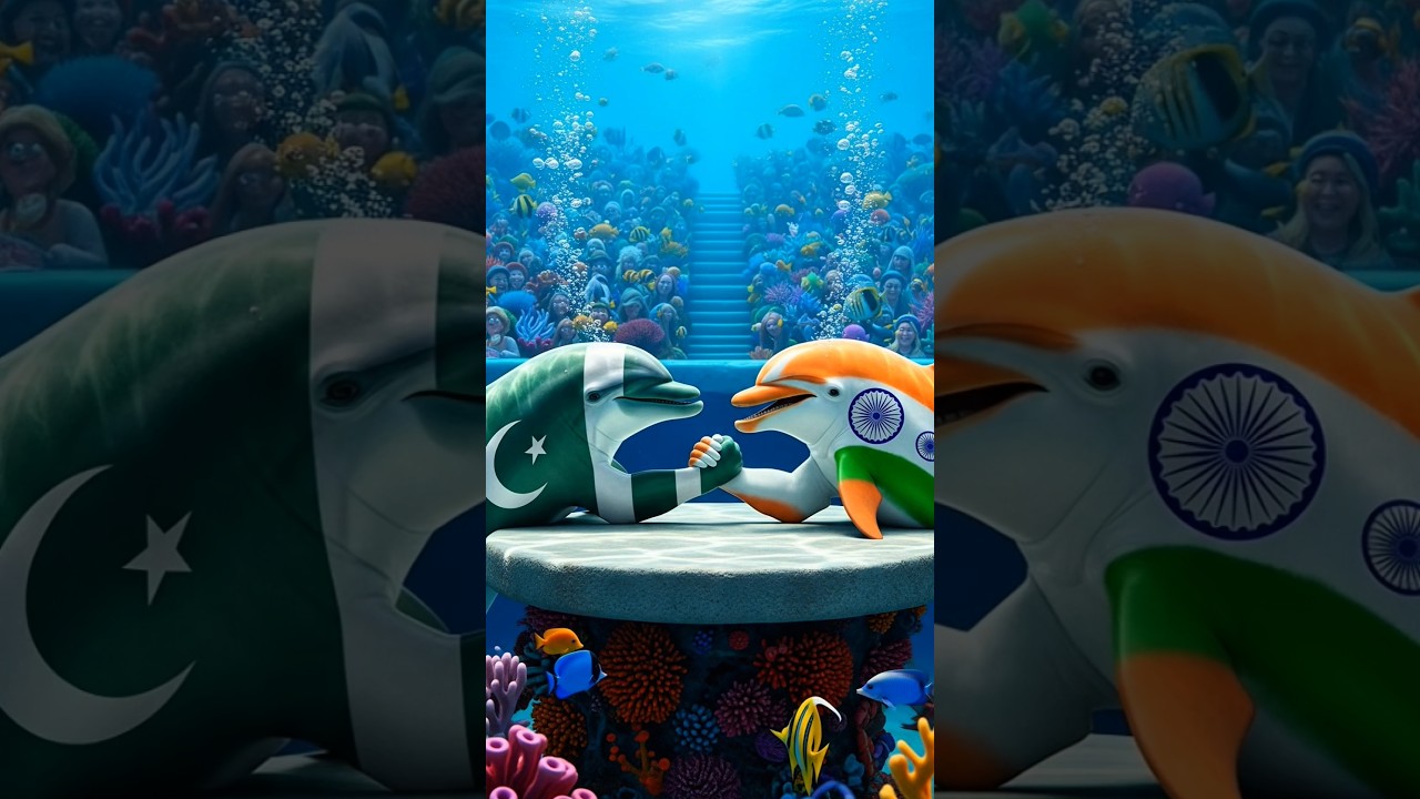 🇵🇰🐬 Pakistan vs India 🐬🇮🇳 Dolphin Challenge | Who Wins? 🌊🔥