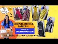 Complicated embroidered old sarees reuse  stylish indo western  indian outfits from old sarees