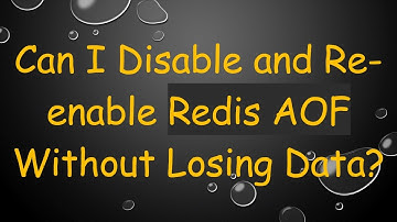 Can I Disable and Re-enable Redis AOF Without Losing Data?