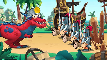 Thunder Drago vs Medieval Knights - Dino Bash 2 Travel Through Time